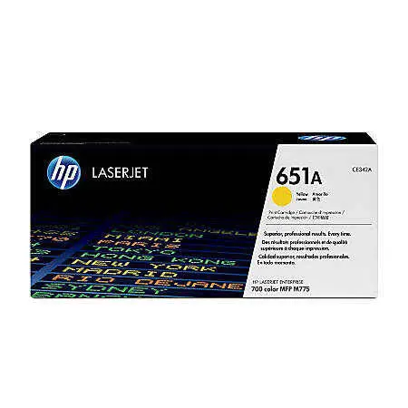 Hp 651A-CE342A Sarı Orijinal Toner - 1