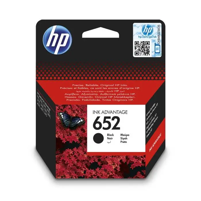 HP 652-F6V25AE Black Original Cartridge - 1