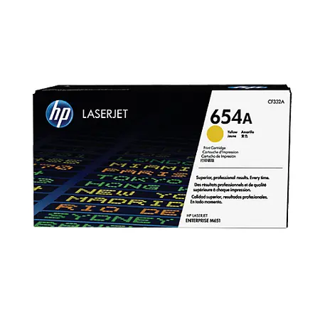 HP 654A CF332A Original Yellow Toner - 1