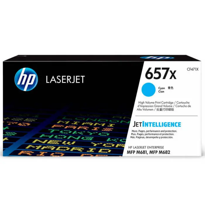 HP 657X CF471X Original High Capacity Cyan Toner - 1