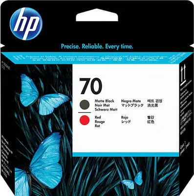 Hp 70-C9409A Orijinal Mat Siyah Ve Kırmızı Baskı Kafası - 1