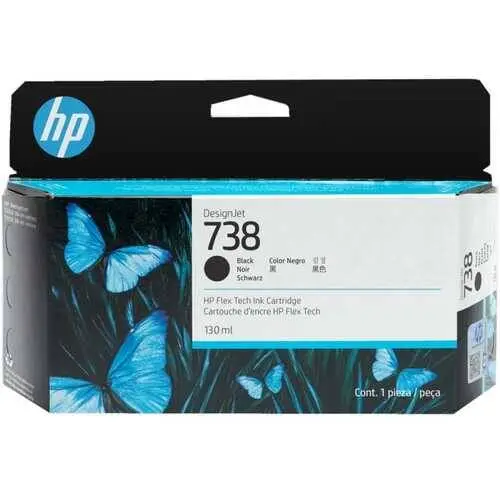 HP 738 - 498N4A Black Original Cartridge - 1