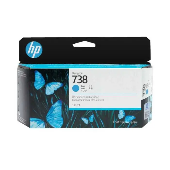 HP 738 - 498N5A Mavi Orijinal Kartuş - 1