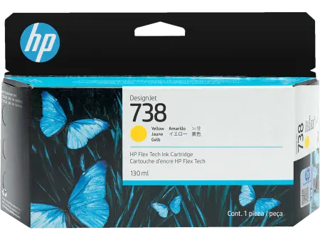HP 738 - 498N7A Sarı Orijinal Kartuş - Hp