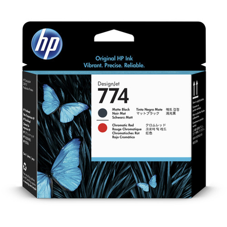 Hp 774 -P2V97A Mat Siyah/Kromatik Kırmızı Baskı Kafası - Hp