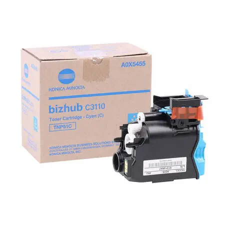 Konica Minolta TNP-51/A0X5455 Cyan Original Copier Toner - 1