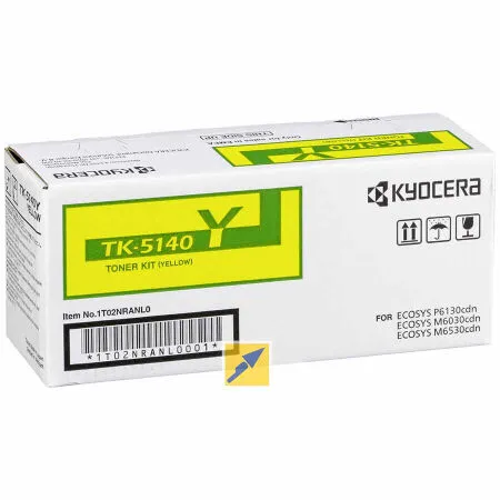 Kyocera TK-5140 Original Yellow Toner - Kyocera