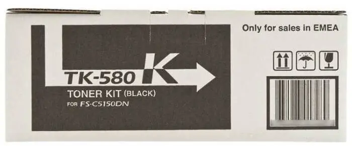Kyocera TK-580/1T02KT0NL0 Siyah Orijinal Toner - 1