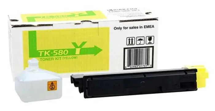 Kyocera TK-580/1T02KTANL0 Sarı Orijinal Toner - 1