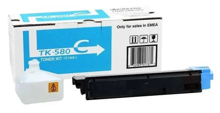 Kyocera TK-580/1T02KTCNL0 Mavi Orijinal Toner - 1