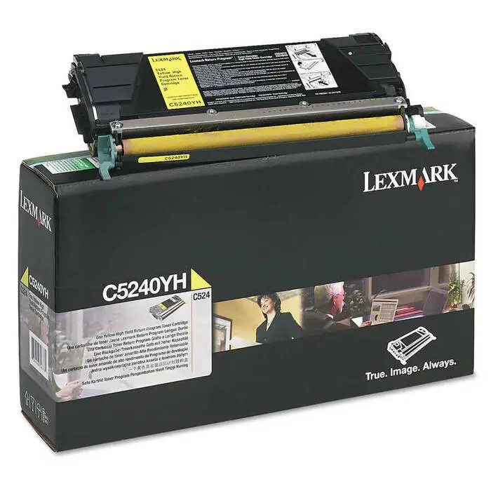 Lexmark C524 C5240YH Yellow High Capacity Original Toner - 1
