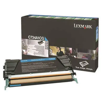 Lexmark C734-C734A1CG Mavi Orijinal Toner - 1