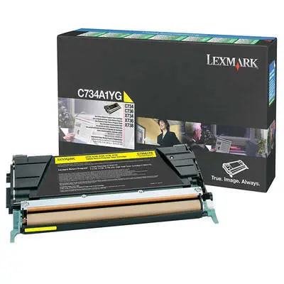 Lexmark C734-C734A1YG Sarı Orijinal Toner - 1