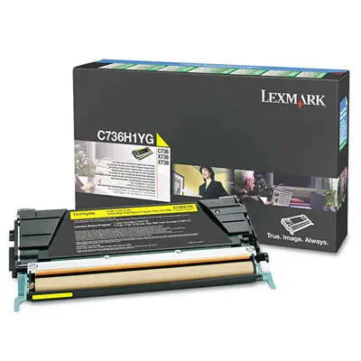 Lexmark C736-C736H1YG Sarı Orijinal Toner Yüksek Kapasiteli - 1