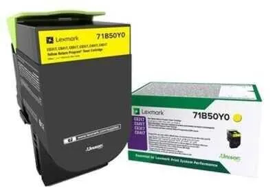 Lexmark CS317/CX317-71B50Y0 Sarı Orijinal Toner - Lexmark