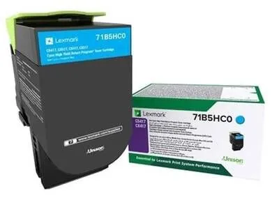 Lexmark CS417-71B5HC0 Mavi Orijinal Toner Yüksek Kapasiteli - Lexmark
