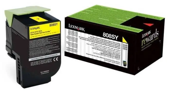 Lexmark CX410-80C8SY0 Sarı Orijinal Toner Yüksek Kapasiteli - 1