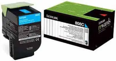 Lexmark CX410-80C8HC0 Mavi Orijinal Toner - 1