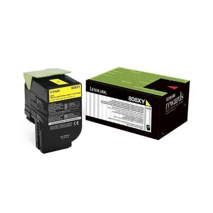Lexmark CX510-80C8XY0 Sarı Orijinal Toner - 1