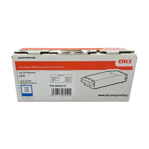 OKI C650-9006127 Original Cyan Toner - 1