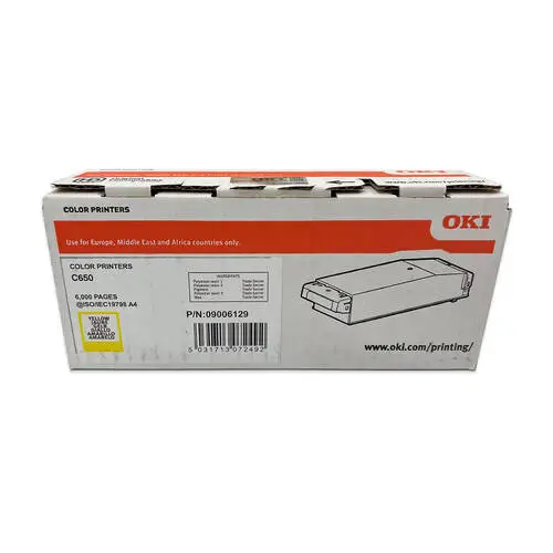 OKI C650-9006129 Original Yellow Toner - 1