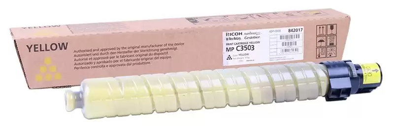 Ricoh Aficio MP-C3503 Sarı Orijinal Fotokopi Toneri - 1