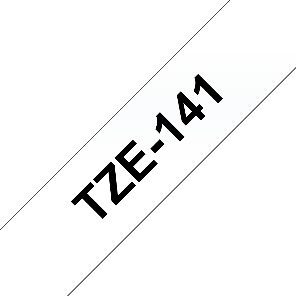 TZe-141 18mm Black on Clear Laminated Label - 2