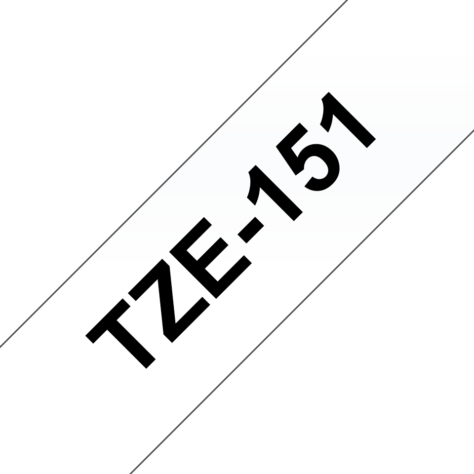TZe-151 24mm Black on Clear Laminated Label - 3