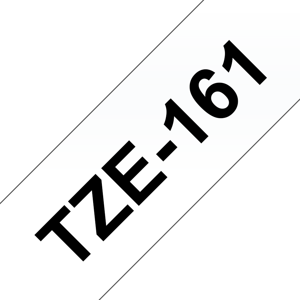 TZe-161 36mm Black on Clear Laminated Label - 3