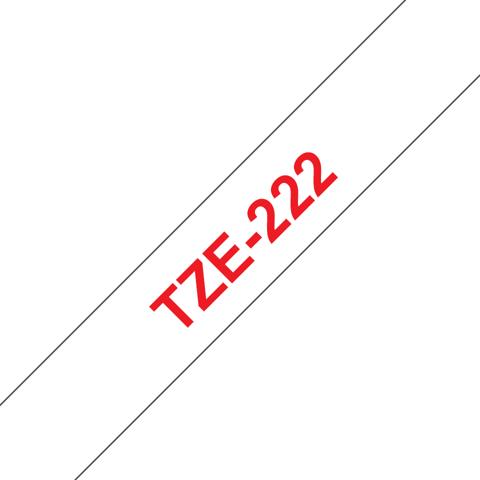 TZe-222 9mm Magenta on White Laminated Label - 2