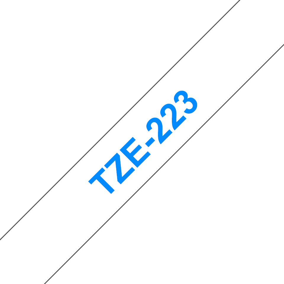 TZe-223 9mm Cyan on White Laminated Label - 3
