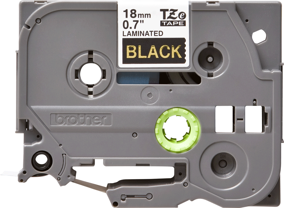TZe-344 18mm Gold on Black Laminated Label - 1