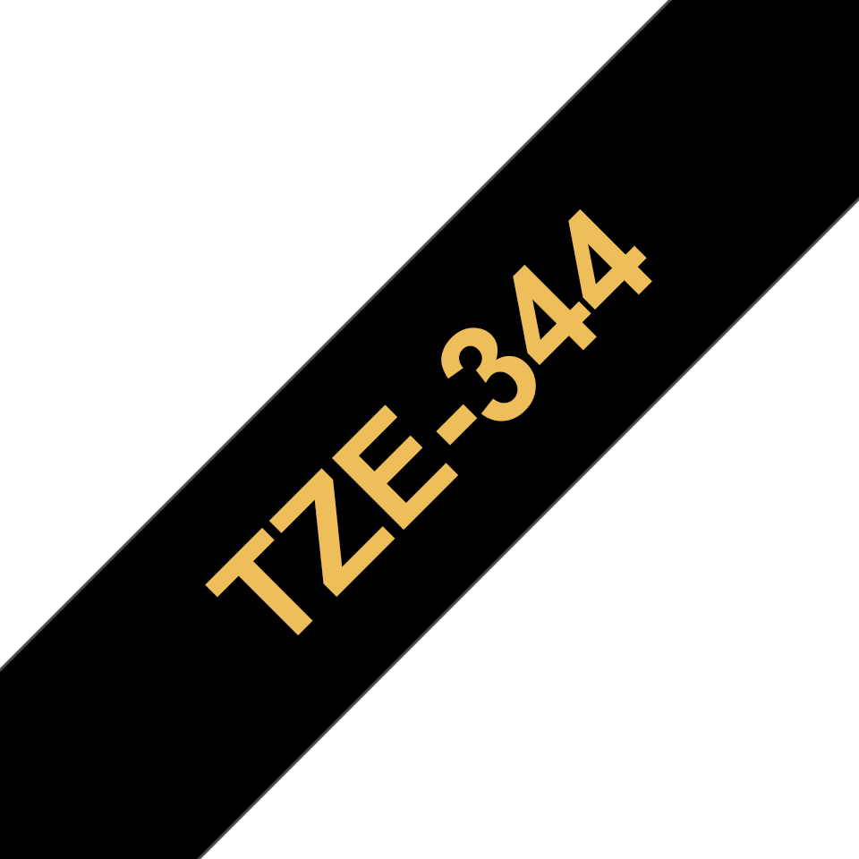 TZe-344 18mm Gold on Black Laminated Label - 3