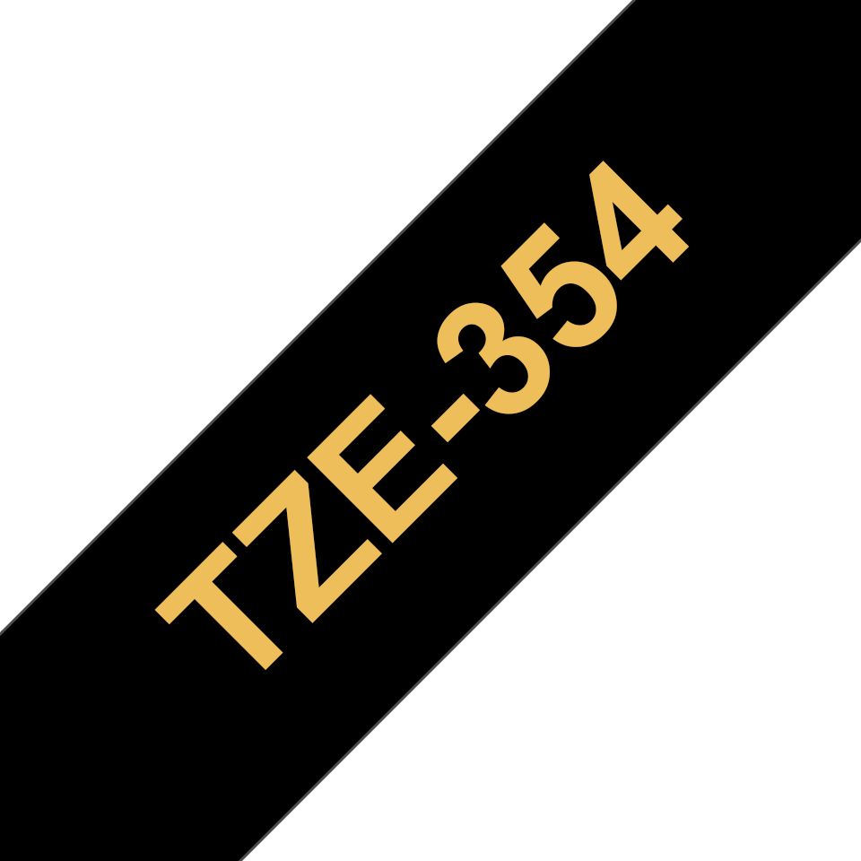 TZe-354 24mm Gold on Black Laminated Label - 3