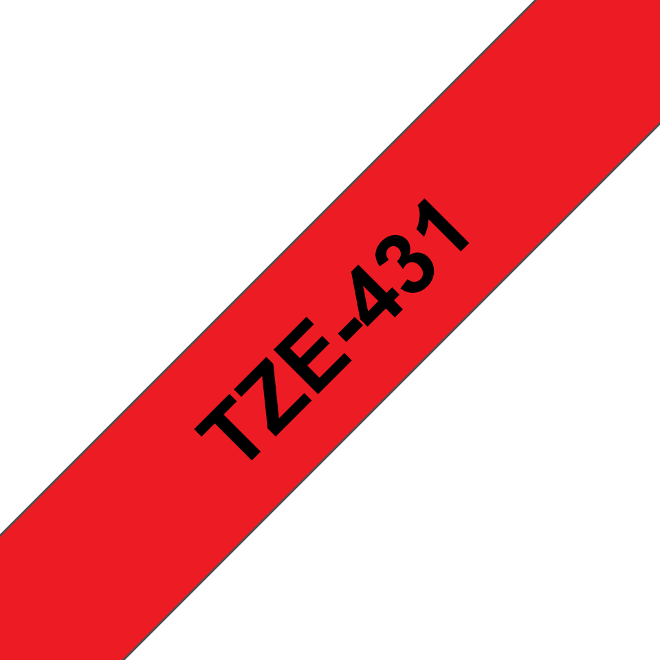 TZe-431 12mm Black on Magenta Laminated Label - 3