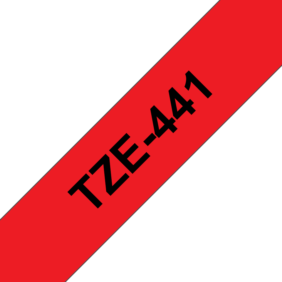 TZe-441 18mm Black on Magenta Laminated Label - 3