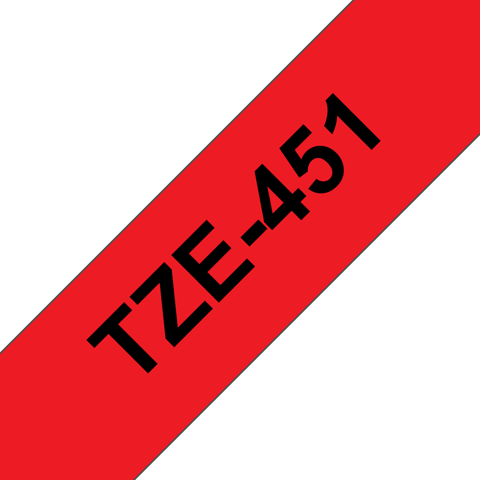 TZe-451 24mm Black on Magenta Laminated Label - 3