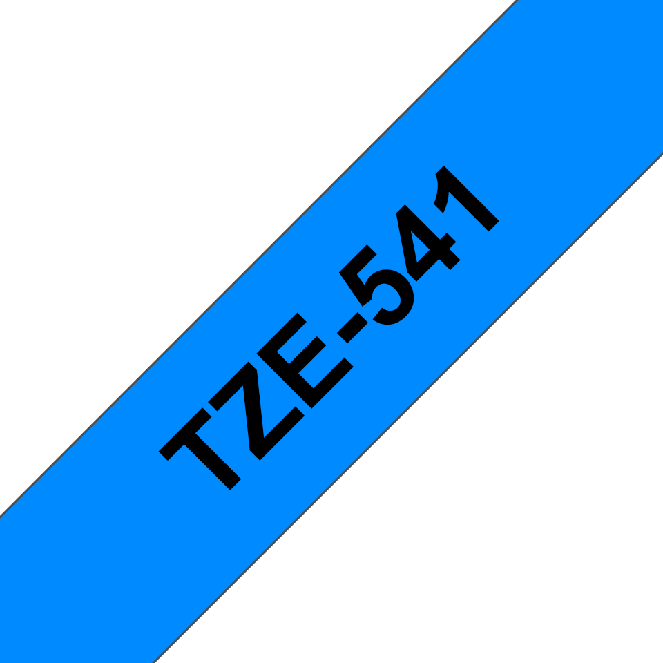 TZe-541 18mm Black on Cyan Laminated Label - 3