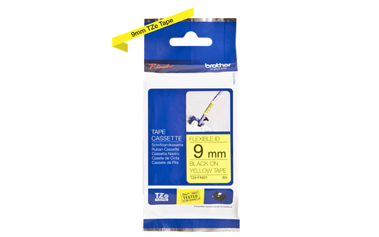 TZe-621 9mm Black on Yellow Laminated Label - 2