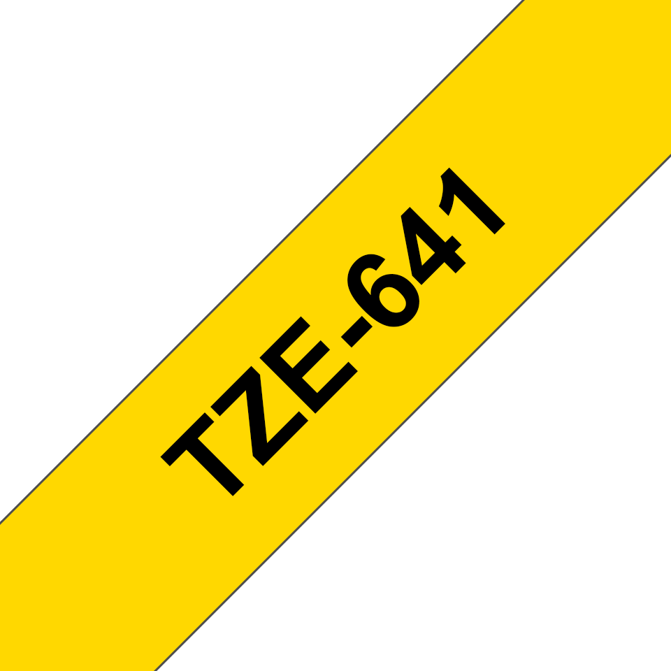 TZe-641 18mm Black on Yellow Laminated Label - 3