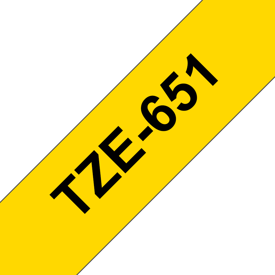 TZe-651 24mm Black on Yellow Laminated Label - 3