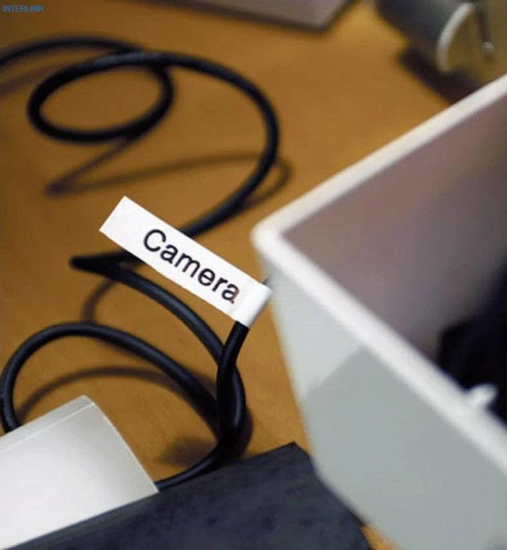 TZe-FX221 9mm Black on White Flexible Laminated Label - 5