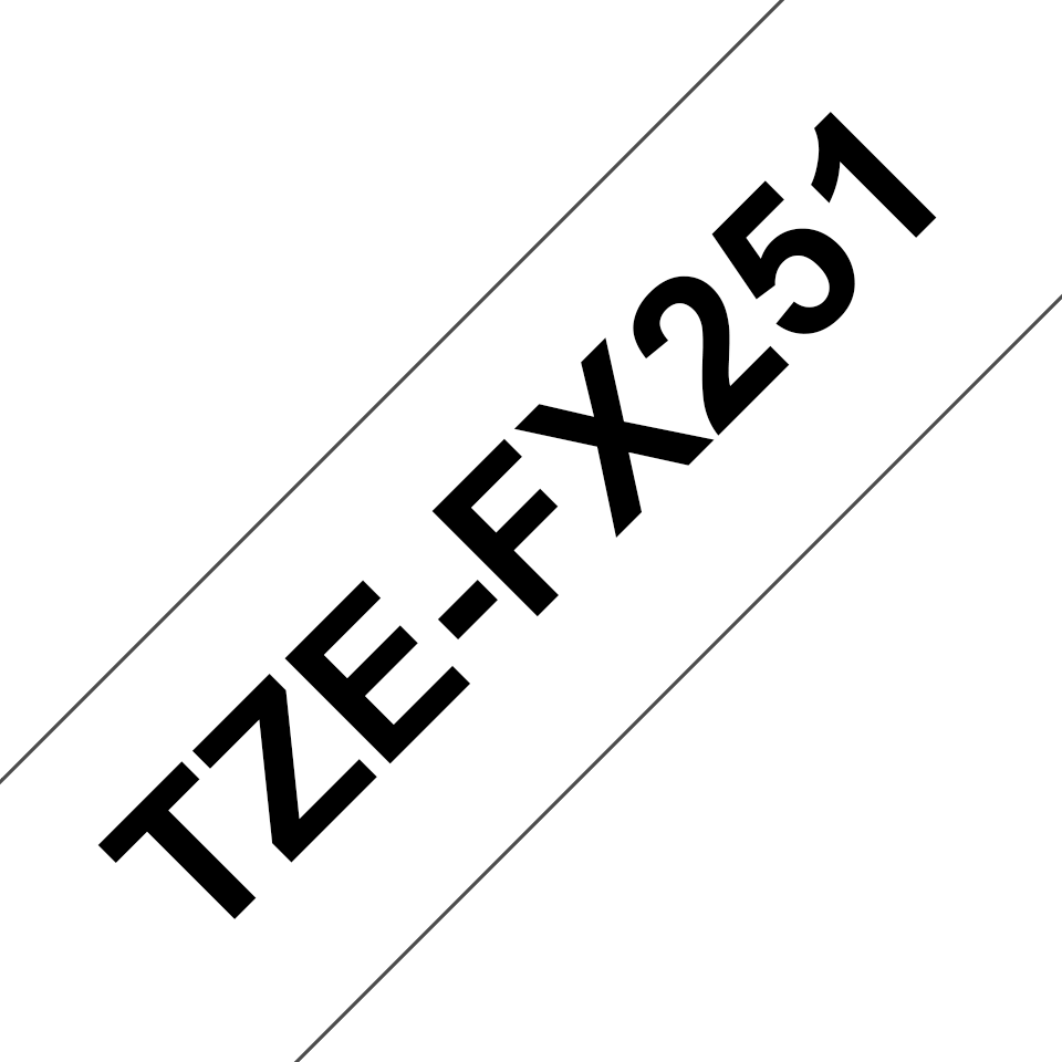 TZe-FX251 24mm Black on White Flexible Label - 3