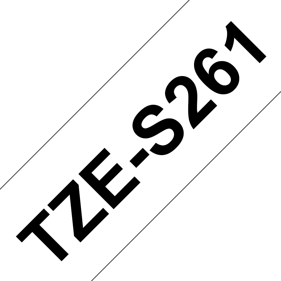 TZe-S261 36mm Black on White Strong Adhesive Label - 3