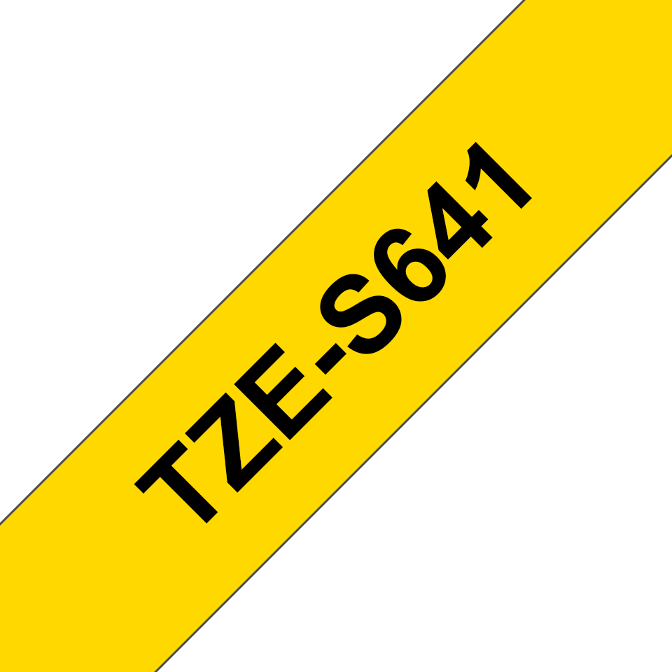 TZe-S641 18mm Black on Yellow Laminated Extra Strong Label - 3